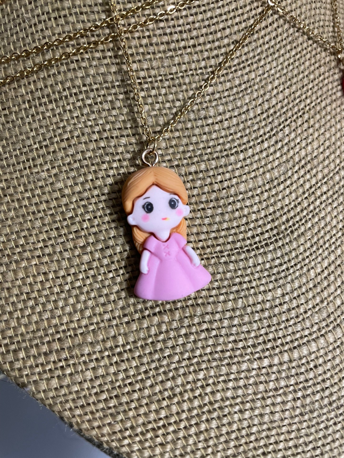 Snowman & Princess Pendant Necklaces